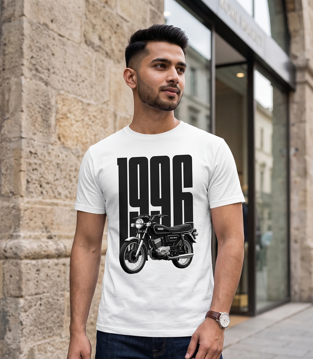 1996 Vintage RX100 Graphic Tee – Premium White T-Shirt