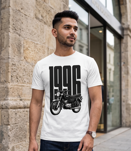 1996 Vintage RX100 Graphic Tee – Premium White T-Shirt
