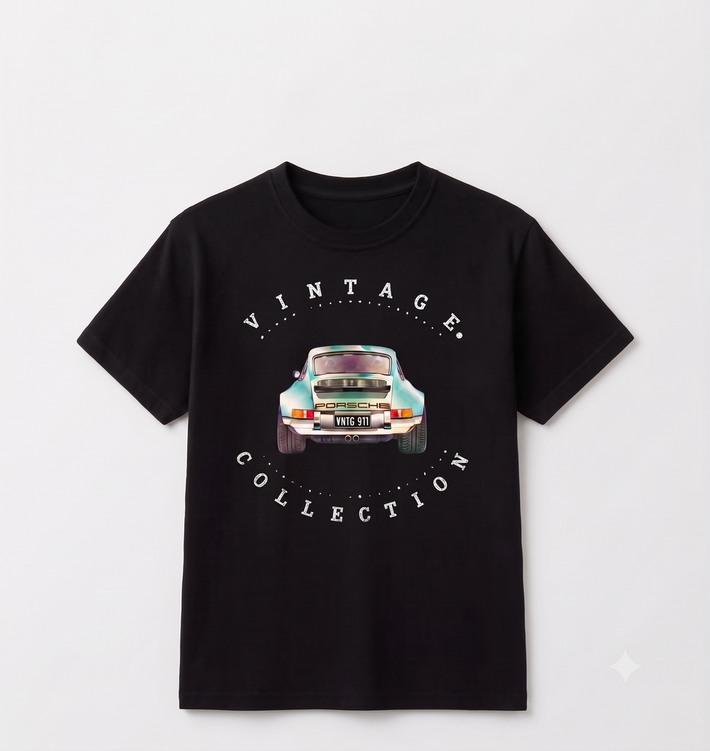 Classic Black Porsche Car T-Shirt