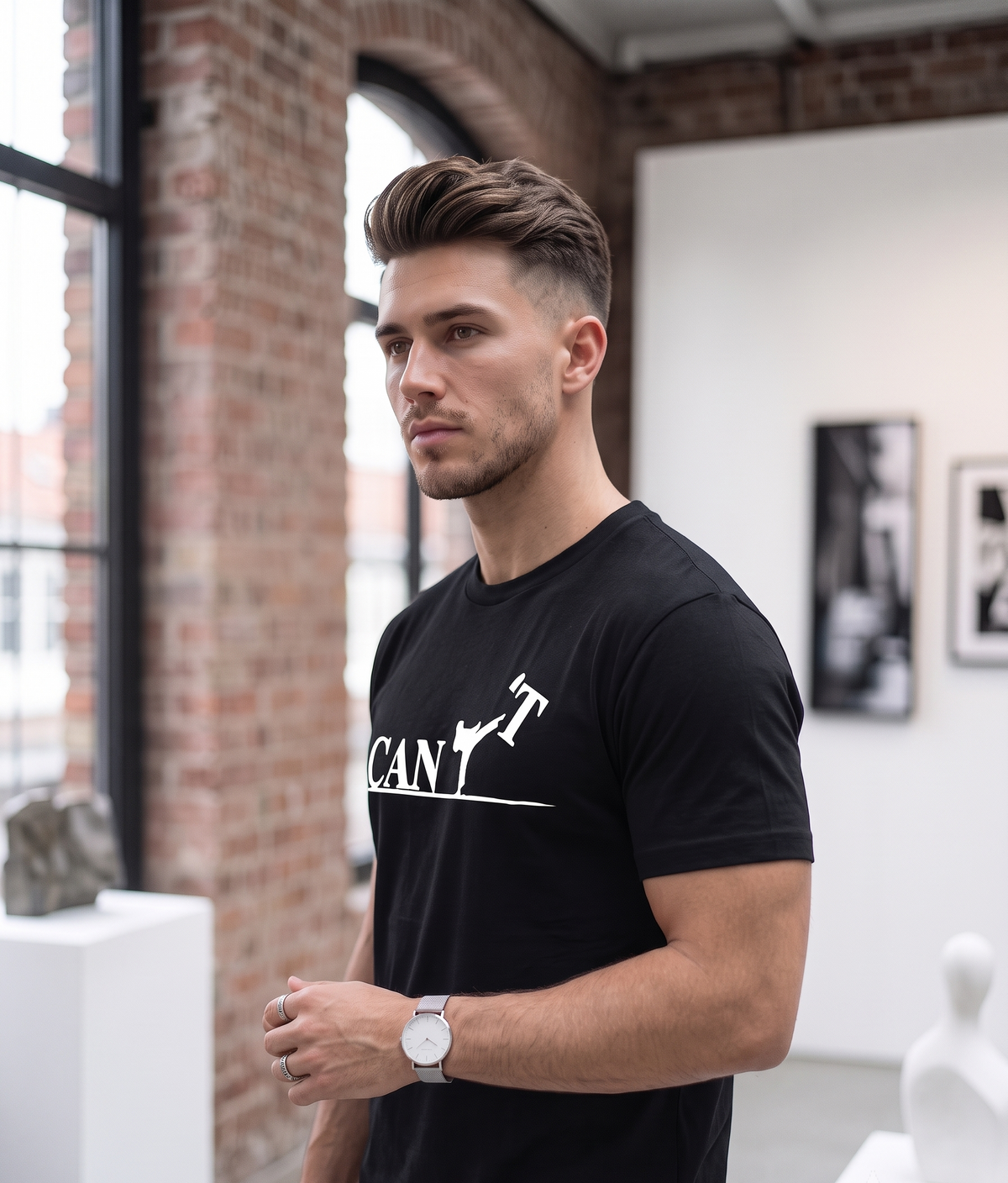 "CAN" Overcoming Limits Graphic Tee – Premium Heavyweight Black T-Shirt