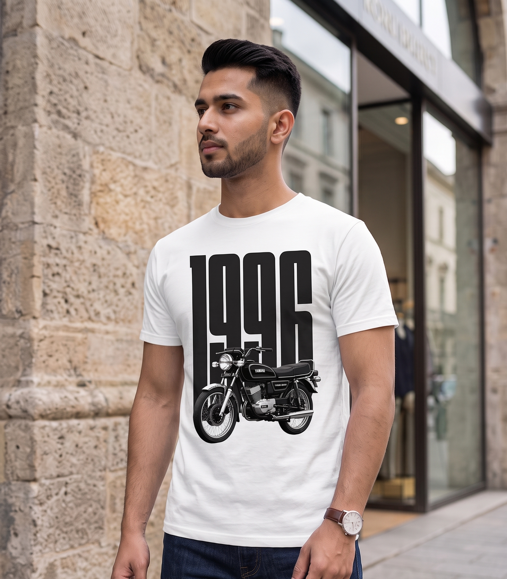 1996 Vintage RX100 Graphic Tee – Premium White T-Shirt