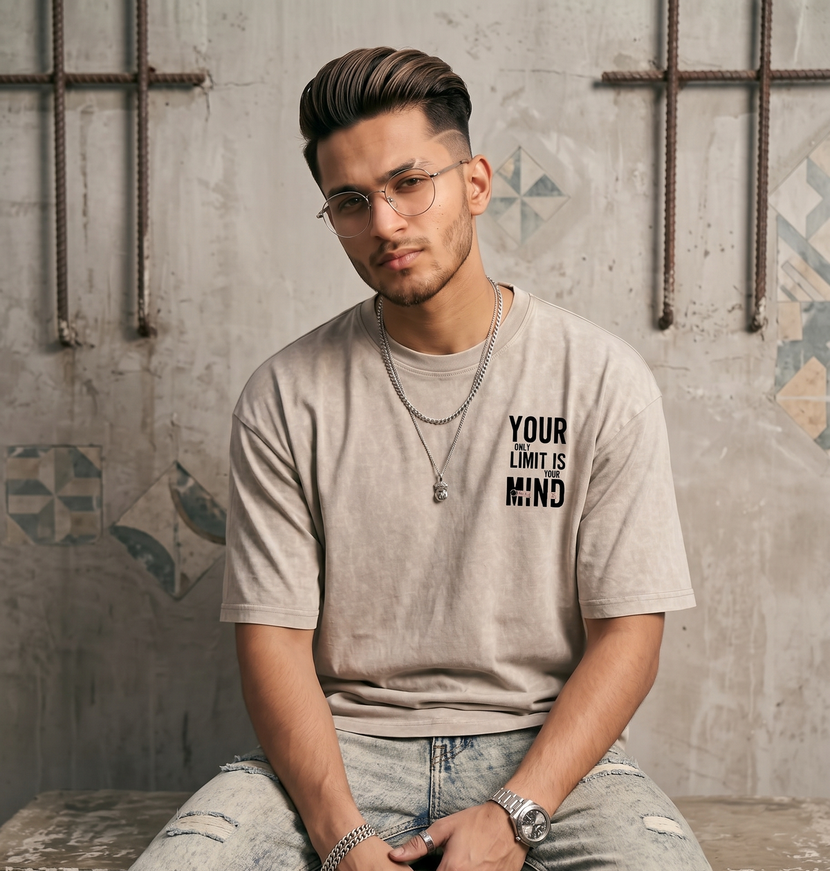 LIMITLESS MIND" Heavyweight Oversized T-Shirt
