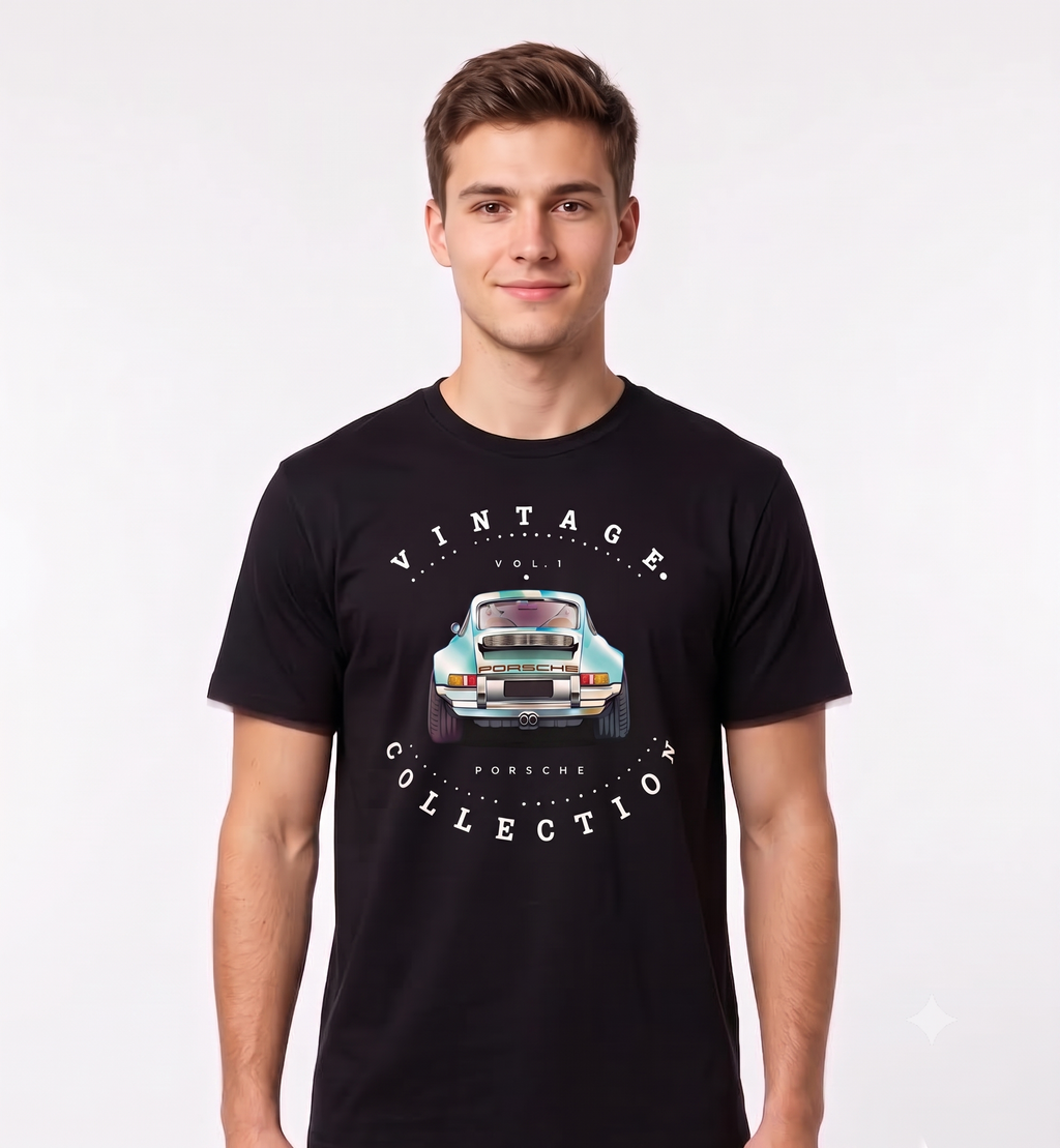 Classic Black Porsche Car T-Shirt