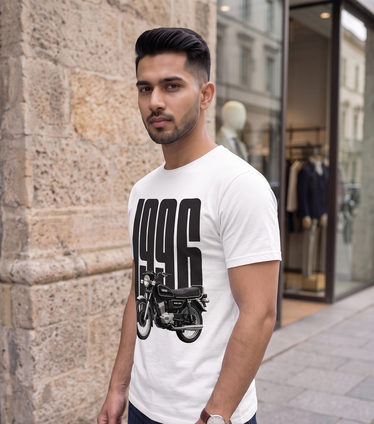 1996 Vintage RX100 Graphic Tee – Premium White T-Shirt
