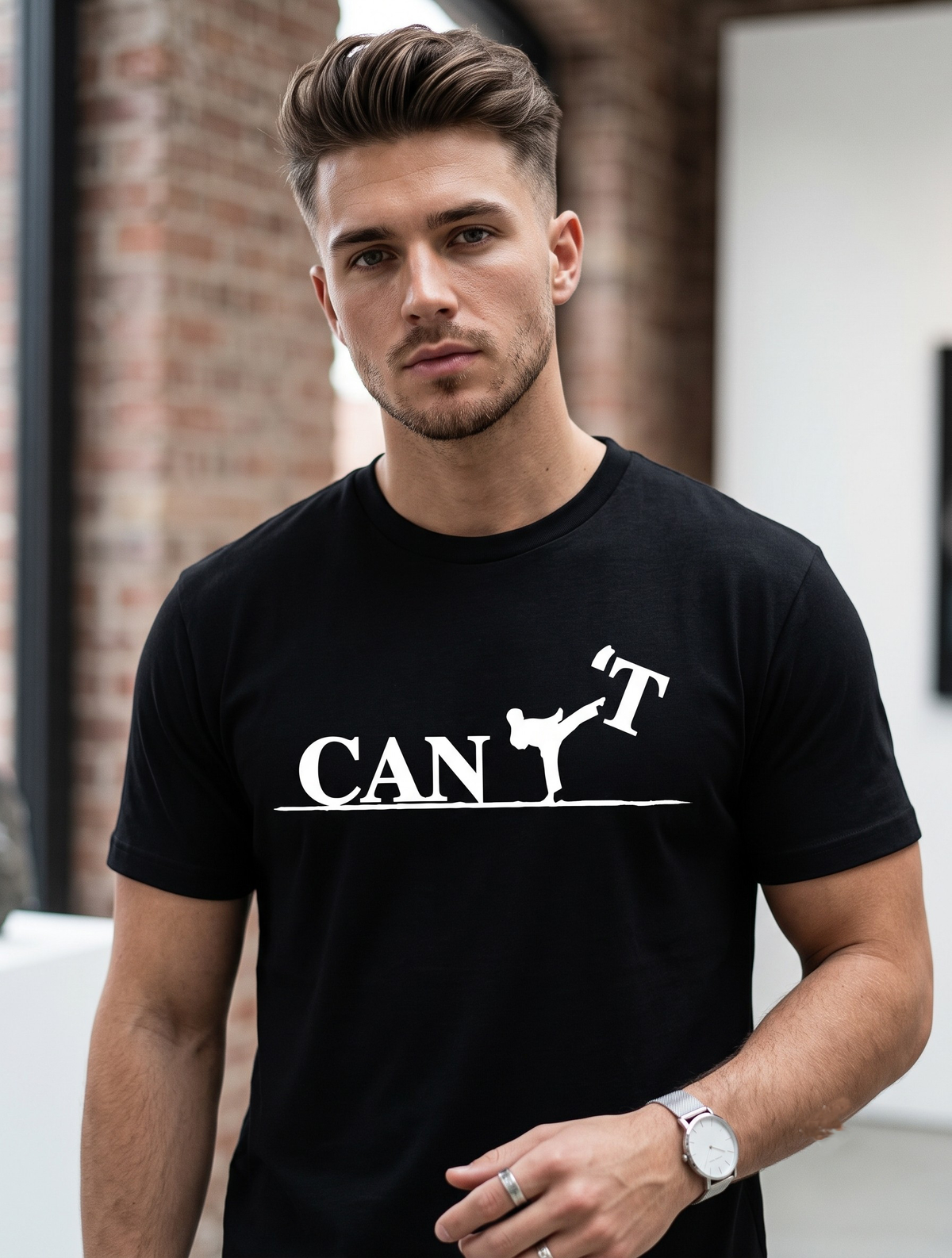 "CAN" Overcoming Limits Graphic Tee – Premium Heavyweight Black T-Shirt
